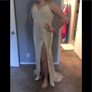 Ivory Jovani prom dress